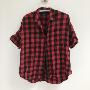 madewell courier shirt in buffalo check